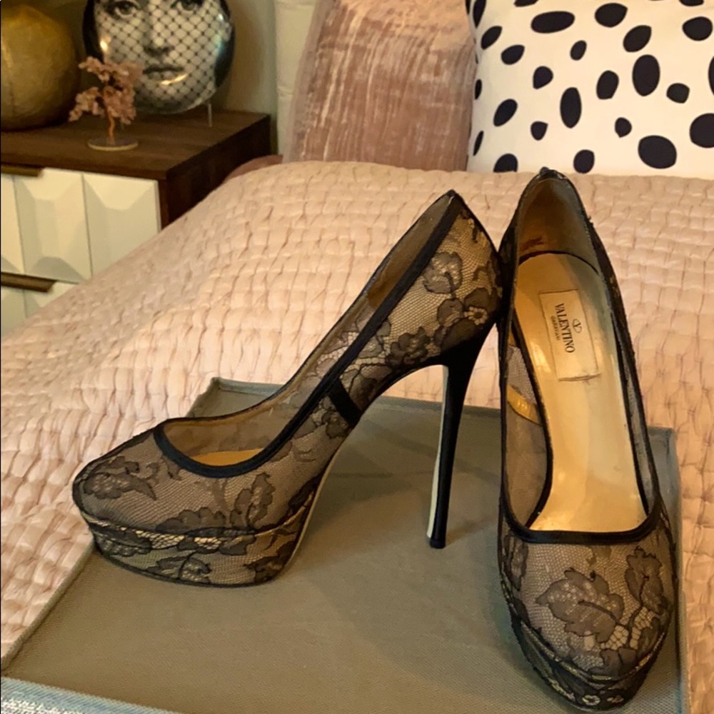 Valentino Lace Pumps